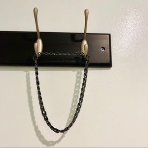 Black chain statement necklace